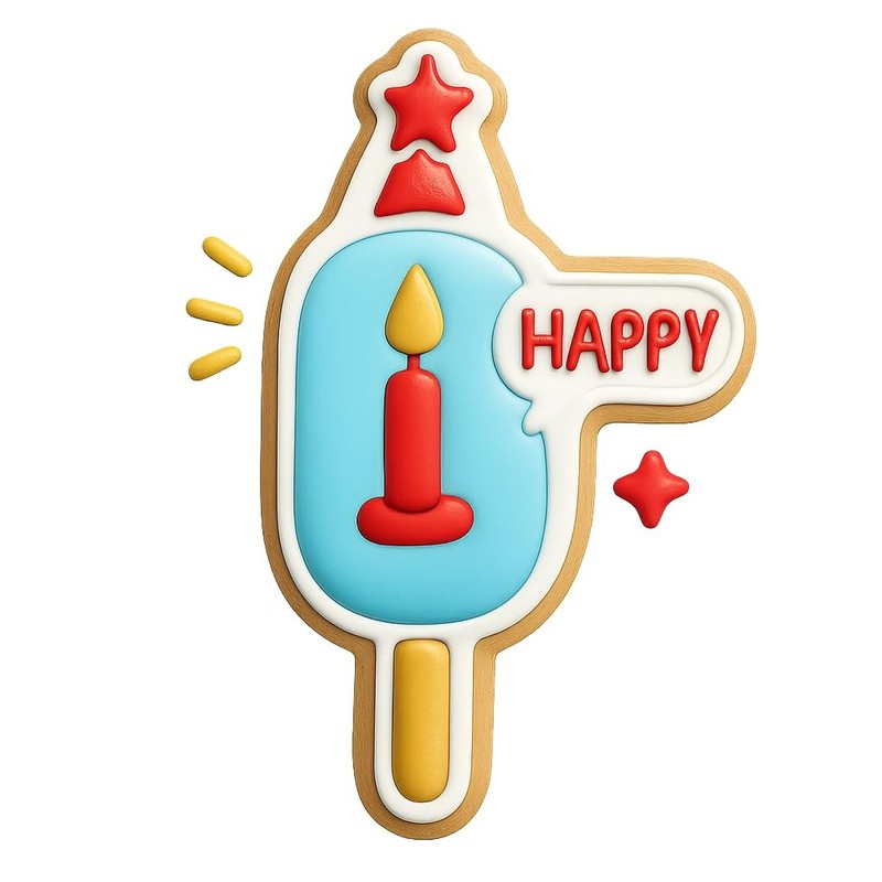 Corn Dog Celebration Birthday Cookie Cutter & Stamp, Fondant & Clay - 4x2.2 gallery