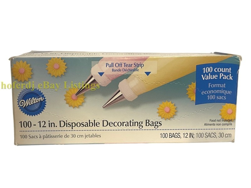 Wilton 100 - 12 in Disposable Decorating Piping Bags Pastry Frosting Cake Candy gallery