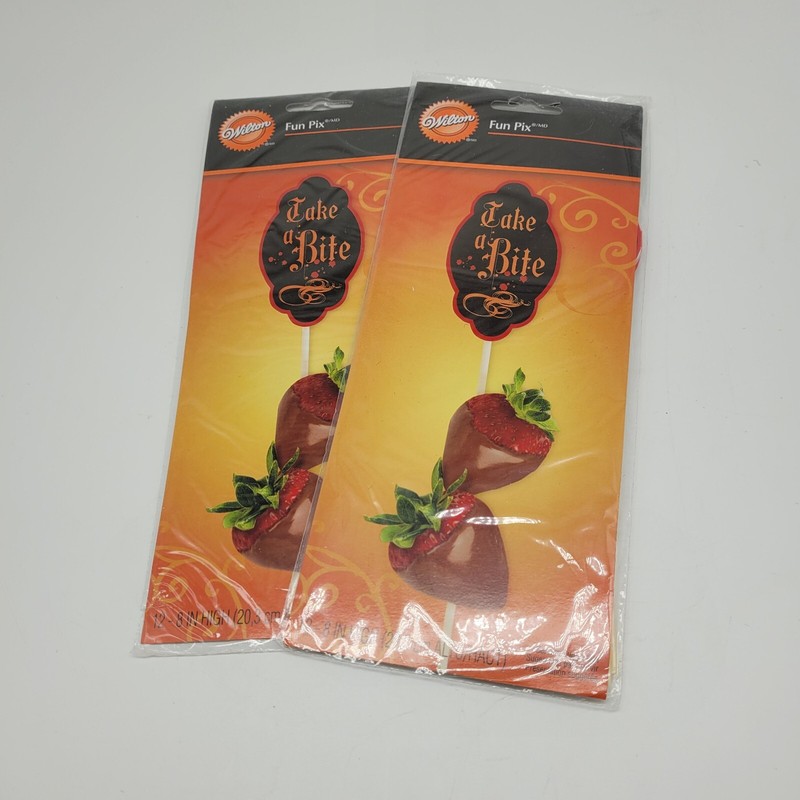 Wilton Fun Pix Take a Bite Halloween Food Toppers Decorations 8″ 24 Count