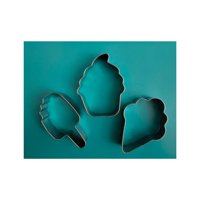 New Cookies Cutter Mold Ice-cream Shape Unbranded 3 Pieces