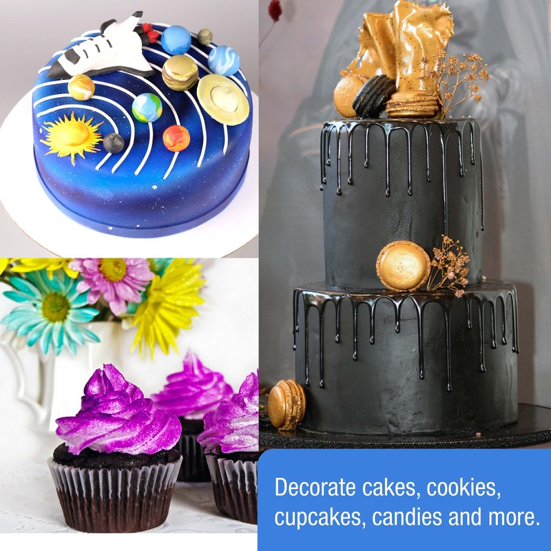 Master 3 Airbrush, Air Compressor Cake Decorating Kit, 4 Chefmaster Food Colors gallery