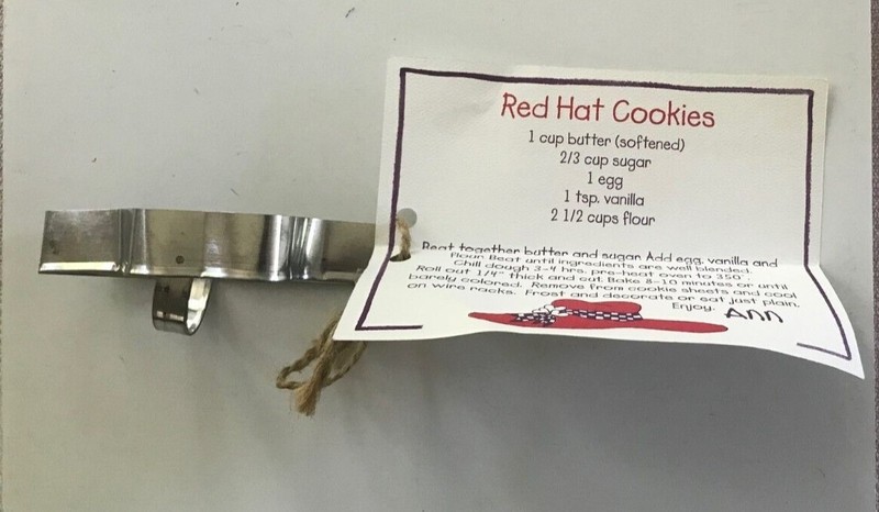 3 Ann Clark Cookie Cutter Recipe Cards ~ Red Hat Society Watering Can Birdhouse gallery