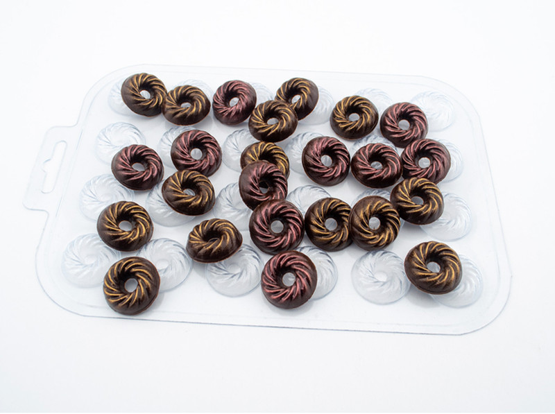 MINI DONUTS MOLD, Chocolate Mold, Candy Mold, Fondant Mold, Soap Embeds Mold,