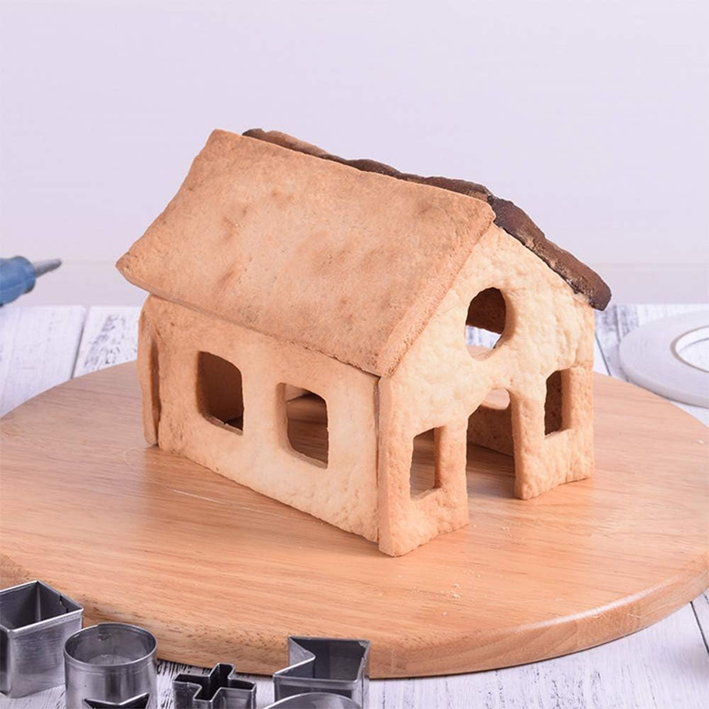 Gingerbread House Cookie Cutter Set, Kit, Christmas Silver gallery