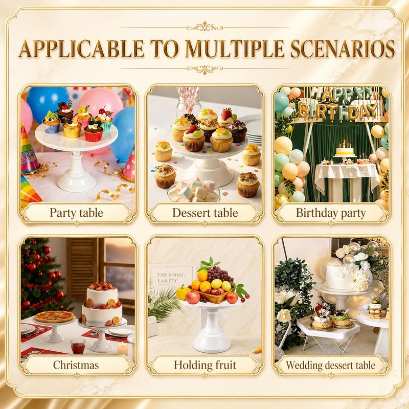 3 Pack Metal Cake Stand, 8 10 12 Inch Tiered Display gallery