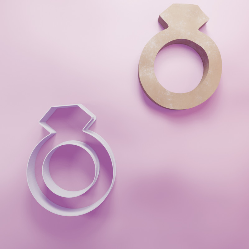 Engagement Ring Wedding cookie cutter gallery