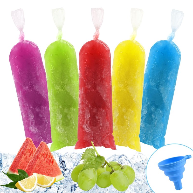 BokingOne Ice Lolly Bags Disposable, Cream 3 x 12 inch-120, Transparent
