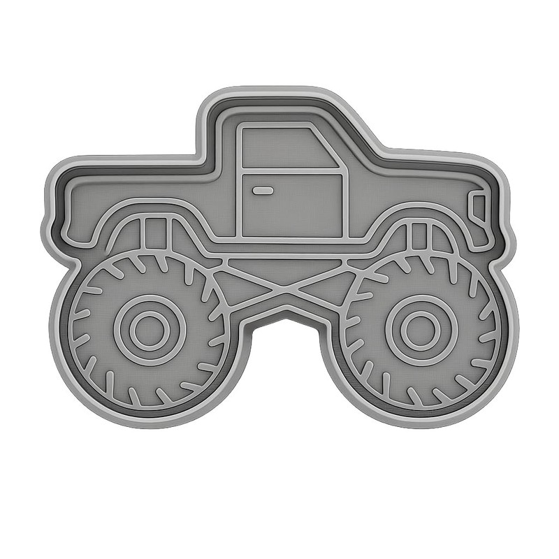 Vintage Monster Truck Cookie Cutter & Stamp - 4x3.1" Fun Kitchen Design gallery