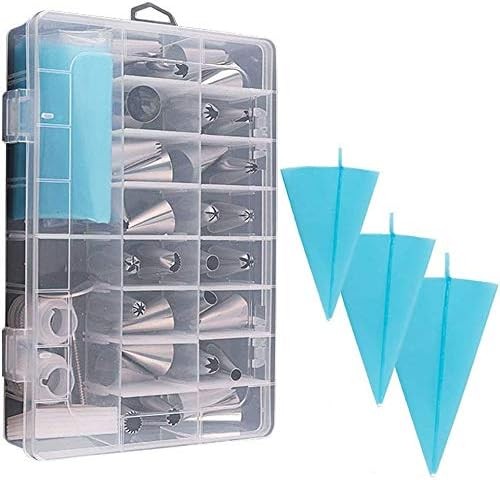 39PCS Piping Bags & Tips Set W/ Storage Case Icing Tips Large Piping Nozzles