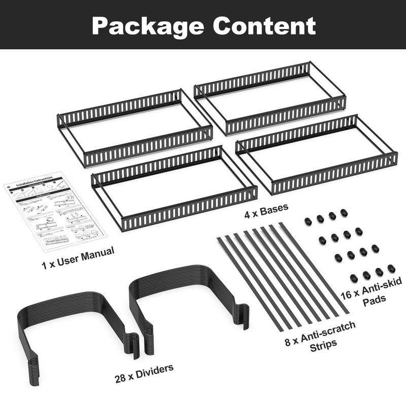 Housolution 2 Pack Baking and Cookie Sheet Organizer, 12"-23" Expandable Cutt... gallery