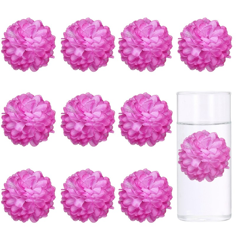 12Pcs 2″x2″ Floating Flowers for Centerpieces, Light Purple