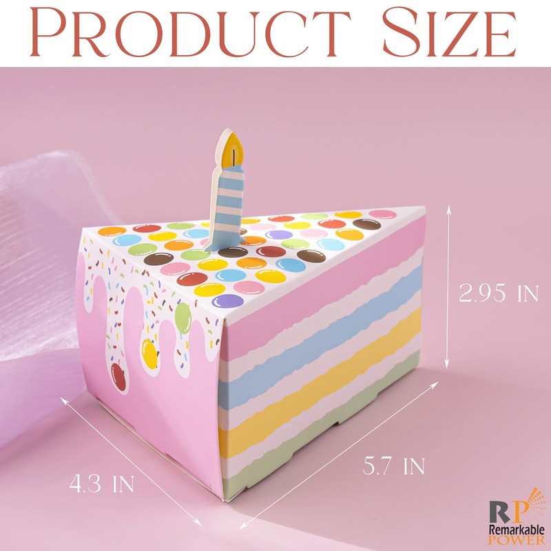 , 30 Pack Triangle Decoration Cake Shaped Candy Boxes Gift Container for Wedd... gallery