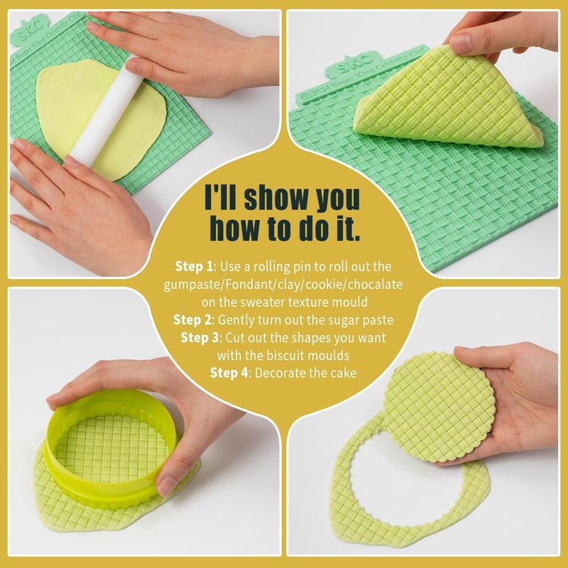 Sweater Texture Fondant Impression Mats Knit Fondant Embosser Texture Mats fo... gallery