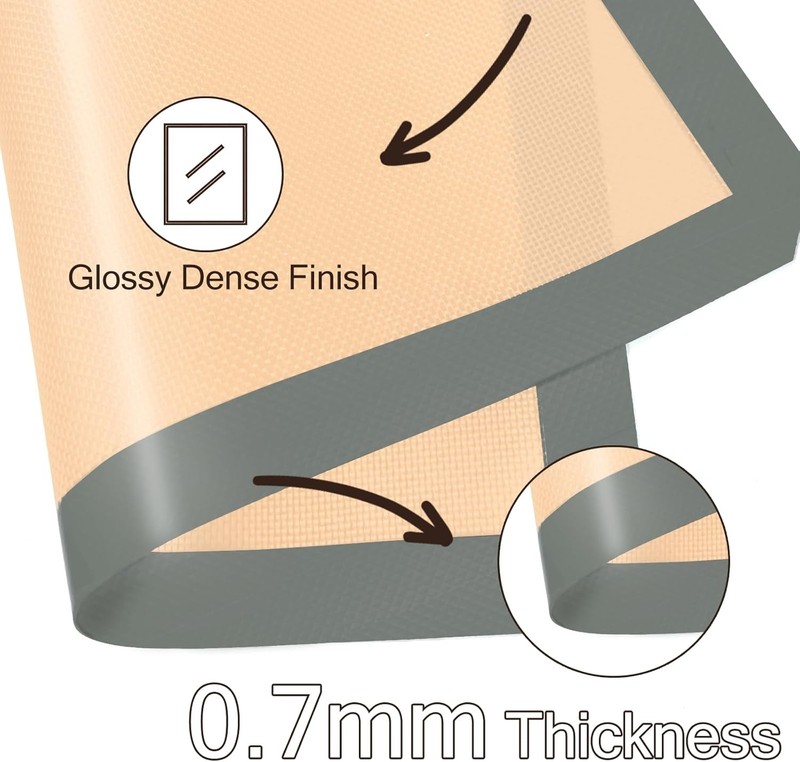Silicone Baking Mat Set, Nonstick Reusable Liners, 2 Half & 1 Quarter Sheet for gallery