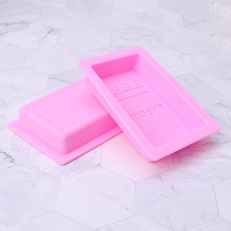 Gold Brick Shape Silicone Mold for Ice Cream Chocolate Clay Gift gallery