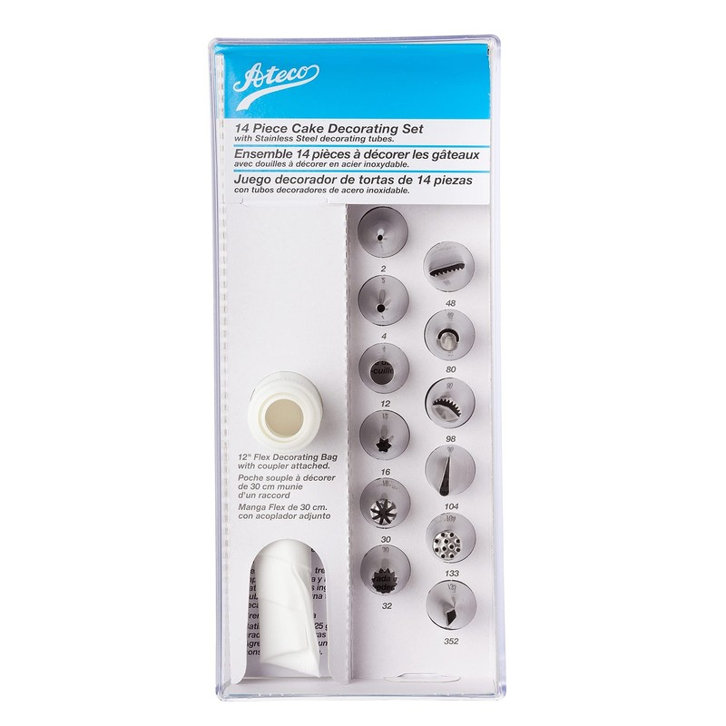 14-Piece Cake Decorating Set,Silver gallery