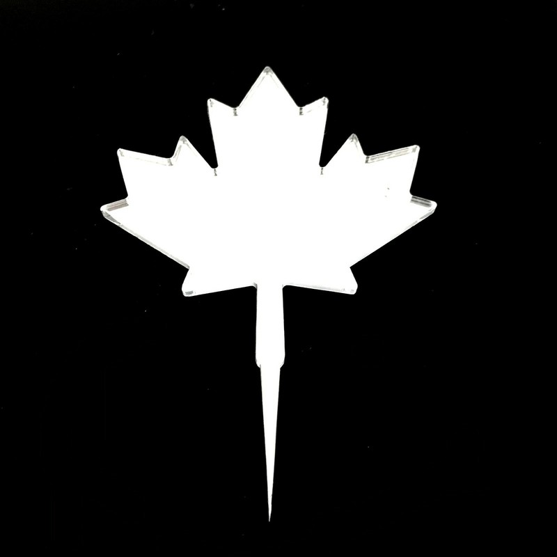 Canadian Maple Leaf Cake & Cupcake Toppers, Many Colours & Sizes Plain or Engr