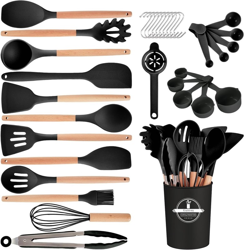 Kitchen Utensils Set – 34 PCS Non-Sti Silicone Cooking Utensils Set