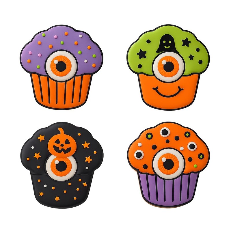 Eyeball Muffin Cookie Cutter & Stamp 4x3.67" for Baking & Fondant Clay Embosser gallery