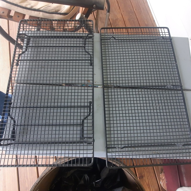 (2) Black Coated Cooling Rack Stainless Steel Cooling Rack Baking Rack 18” x 10”