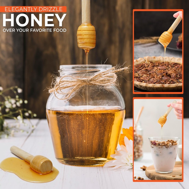 40 Pcs Honey Dipper Sticks Wooden Honey Dipper 3 Inch Mini Wooden Honeycomb Stic gallery