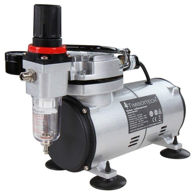 TIMBERTECH Airbrush Kit with Compressor, Multi-purpose 37.5*22*27ines, Silver gallery