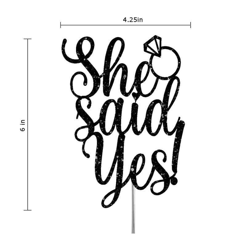 She Said Yes Cake Topper Bridal Shower Party Decorations Ideas gallery