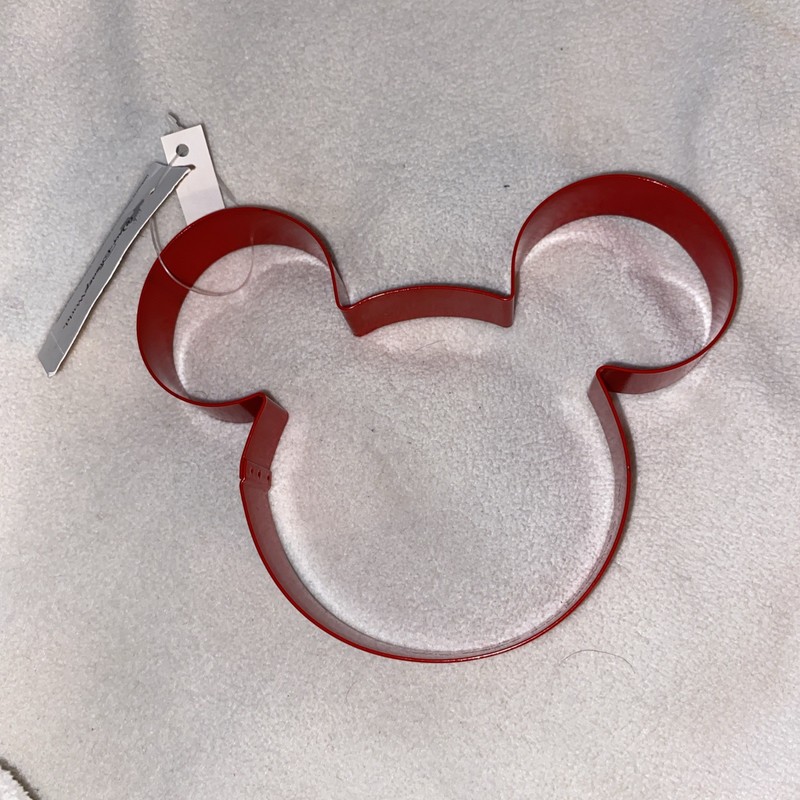 Mickey Mouse Metal Large Red Cookie Cutter New W/Tags