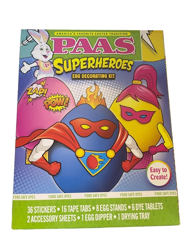 PAAS Superheroes Egg Decorating & Dye Kit