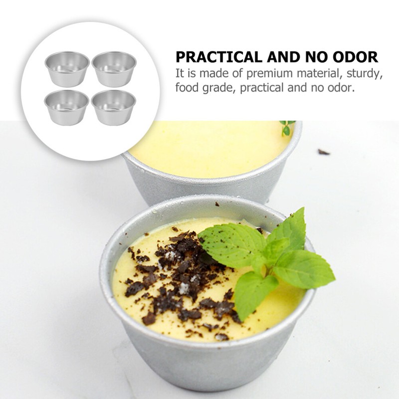 4PCS Convenient Baking Tins Cake Pan Metal Muffin Cups Aluminum Baking Cups gallery
