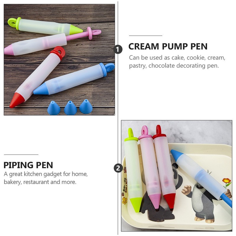 4 Pcs Silicone Cake Decorating Pen Chocolate Pen Baking Tool gallery