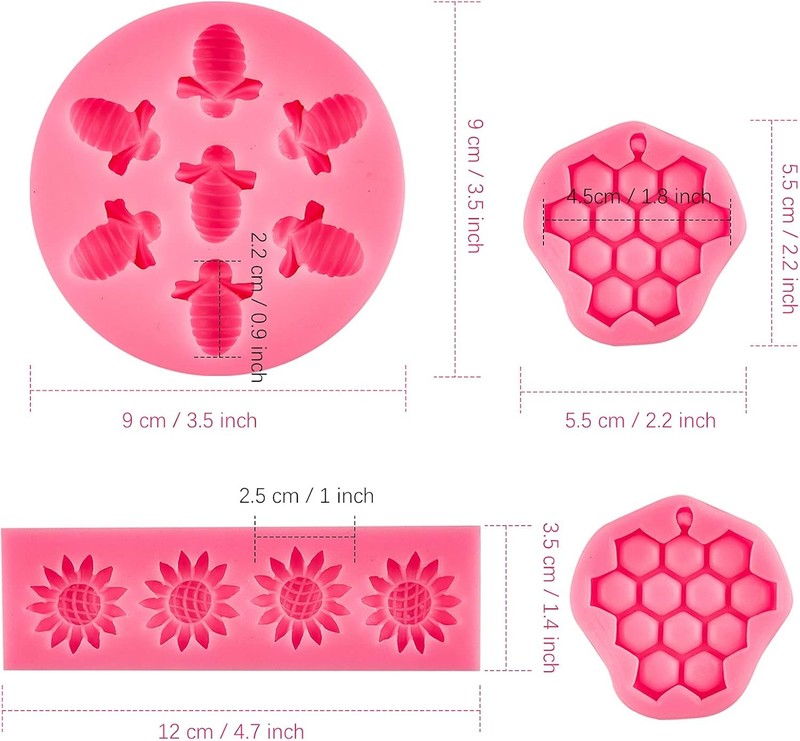 4 Pieces Bumble Bee Silicone eyb Suower and Bee gallery