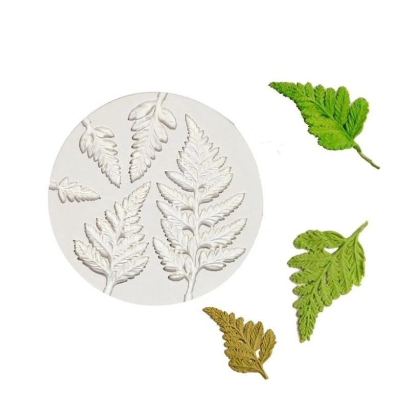 Mimosa Leaf Silicone Mold Fondant Cake Decorating Resin Chocolate Mold gallery