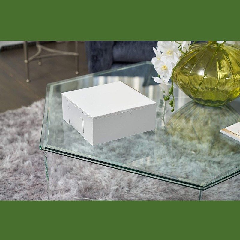 [ 100 Pack ] White Bakery Pastry Boxes - 6 x 6 x 4 Inches gallery