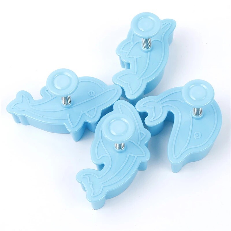 4 PC Dolphin Impression Cutter Plungers | Bakell® gallery