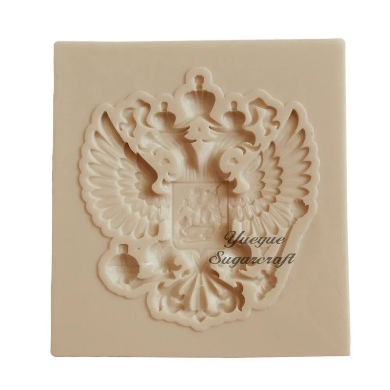 Russian Double Headed Eagle Silicone Mold Fondant Sugarcraft Food Safe cake Mold gallery
