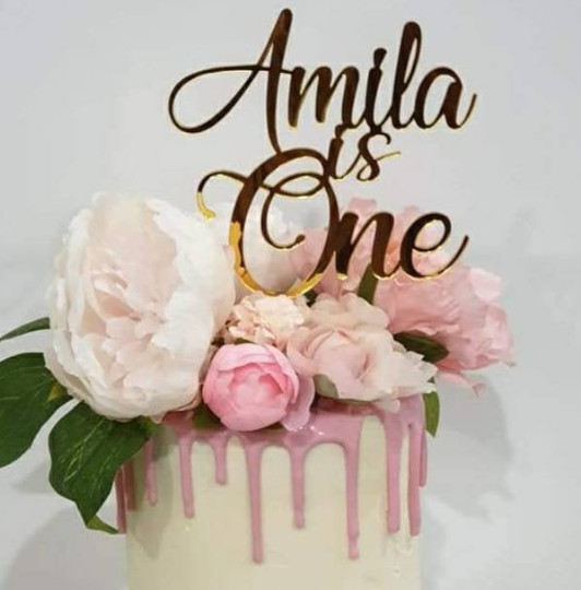 Personalized Acrylic Cake Topper ,Birthday, Anniversary, Weddings ANY Age/Name