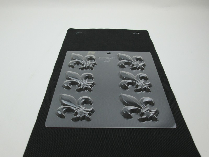 Candy Mold 6 Fleur De Lis Shapes Clear Plastic CK Products 90-5801 gallery