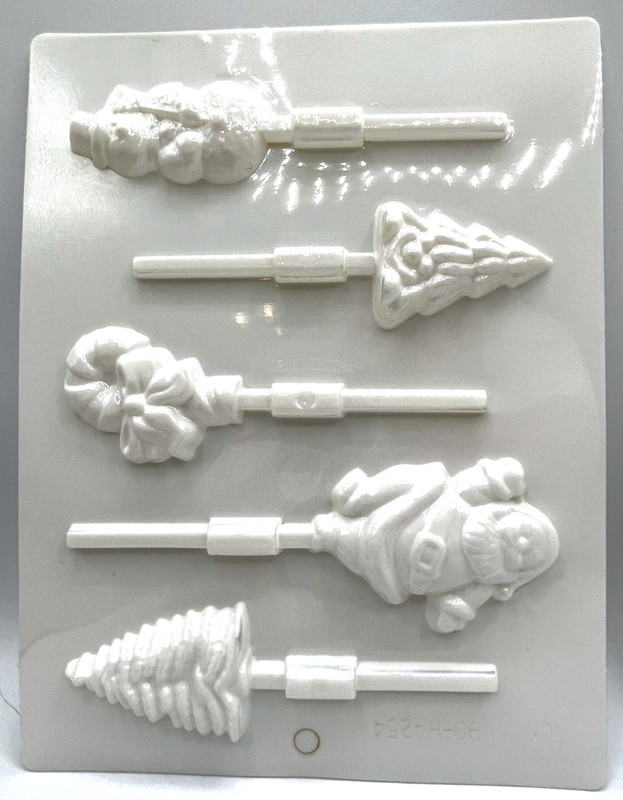 CHRISTMAS LOLLIPOP MOLDS CK 3-Pack Angel Santa Snowman Tree Candy Cane gallery
