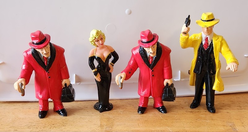 Madonna Cake Topper 1990 3.5" Set of 4 Brethless Mahoney and Dick Tracy