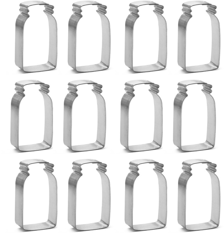 1 Dozen 12 MINI Mason Jar Cookie Cutter Wedding Party Favors Metal Farmers Marke