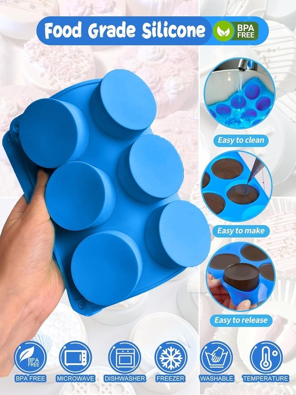Round Chocolate Cookie Molds Set with Clear Treat Boxes gallery
