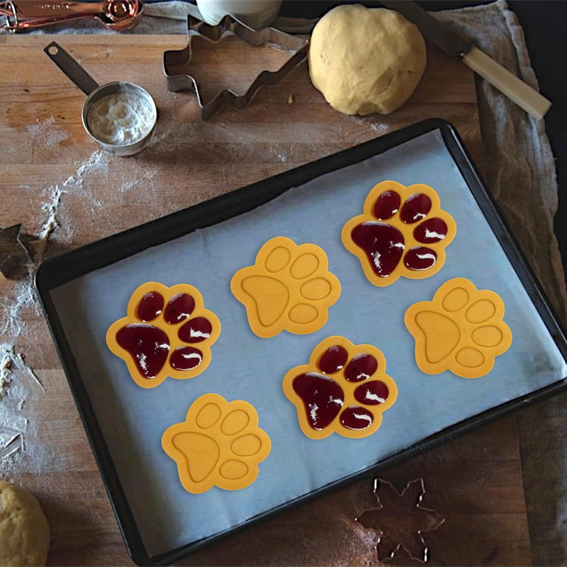 Paw Print with Heart Cookie Cutter Suitable for Cookie Dough Fondant Craft Clay gallery