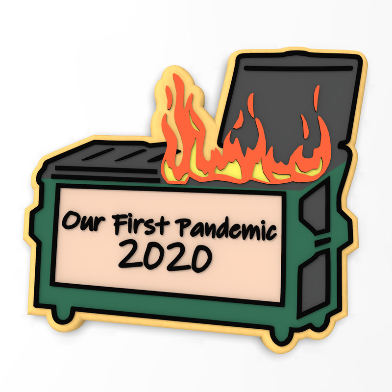 Our First Pandemic Dumpster Cookie Cutter & Stamp | Flu Quarantine 2020 Virus gallery