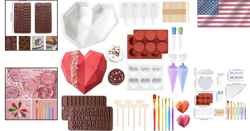 Heart Shaped Chocolate Mold Set - 23 Pcs gallery