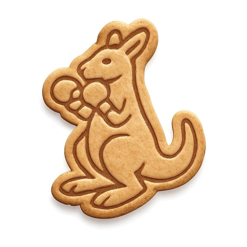 Boxing Kangaroo Cookie Cutter & Stamp, Fondant & Clay - 4x2.5