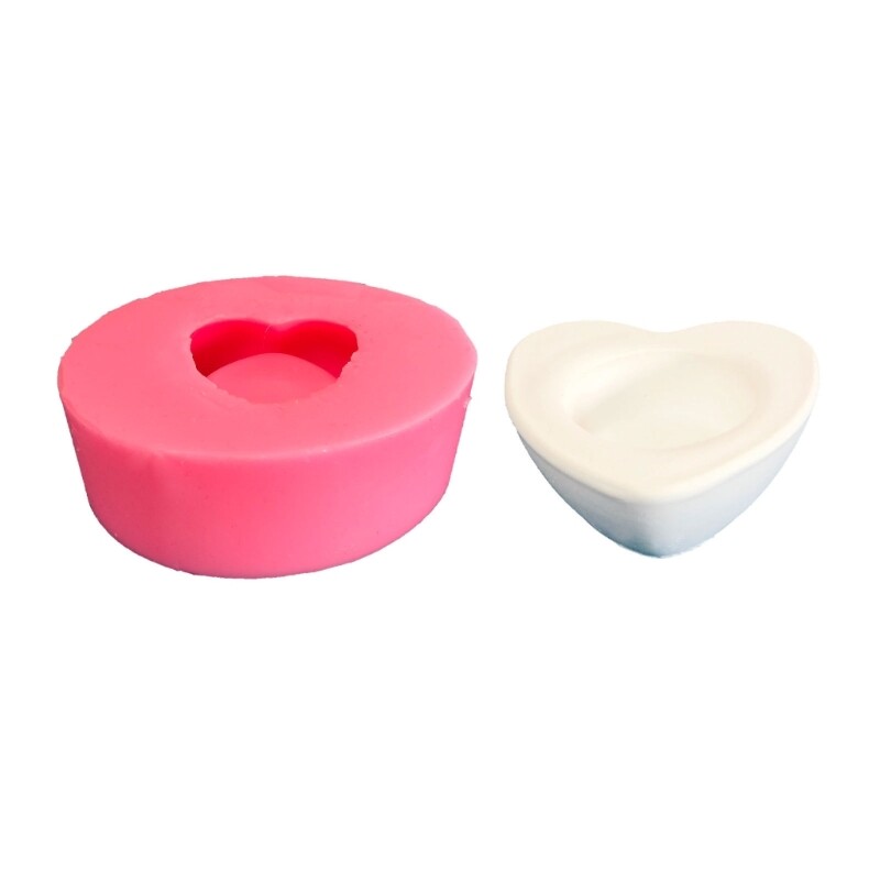 Silicone Mold DIY Epoxy Resin Mold Heart Candlestick Holder Mold Ornament