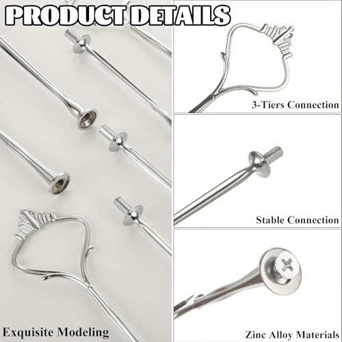 15 Sets 3 Tiered Cake Stand Hardware Kit, Zinc-Alloy Heavy Duty | 3 Tier Cake gallery