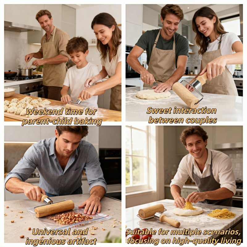 Top Rolling Pins for Pizza Dough Non-Stick Wooden Beechwood Ergonomic Handle gallery
