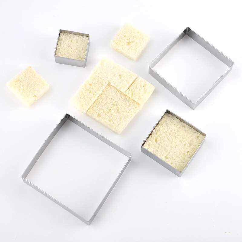 Square Cookie Cutters Stainless Steel Rectangle Biscuit Molds Square Pastry Mol gallery